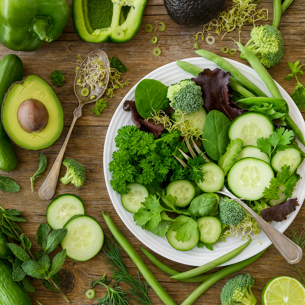 Natural green sources rich in minerals for daily nutrition support