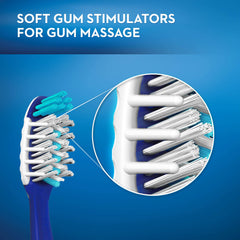 Toothbrush whitening action removing surface stains