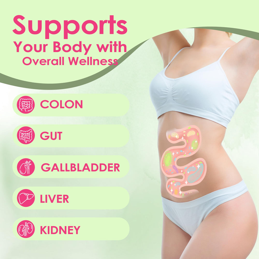 Packaging contents shown with product image for 1 Day Happy Colon Cleanser