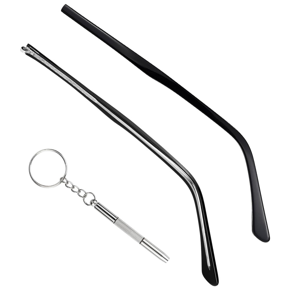 Black metal eyeglasses replacement arms