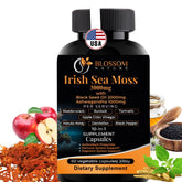 Packaging bottle of 10-in-1 Irish Sea Moss Veggie Caps 3000mg