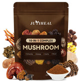 Front view of 60g Organic Mushroom Powder bottle