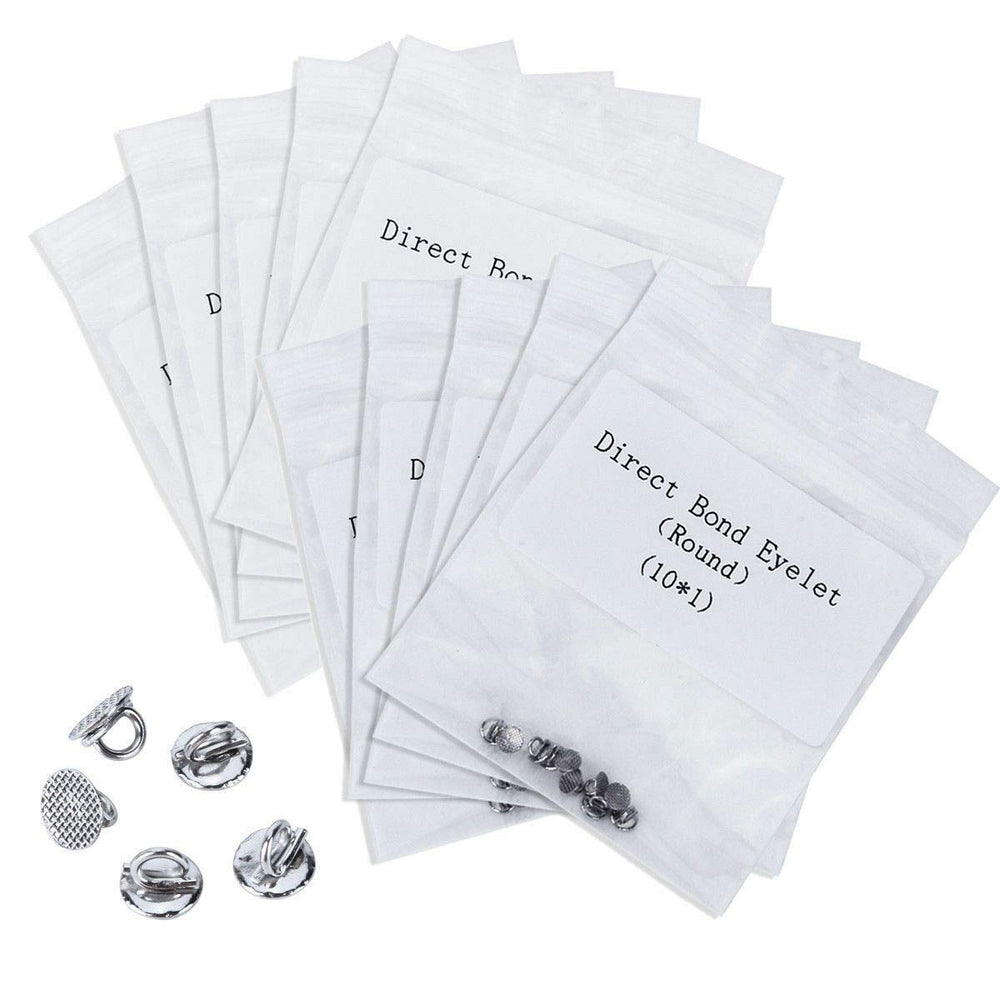 Bondable lingual buttons set for comprehensive orthodontic treatment