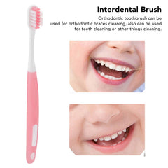 Soft bristles interdental brush for precise cleaning