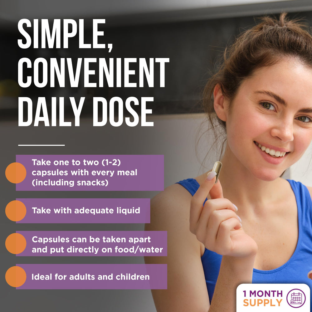 100 veggie capsules digestive enzyme supplement