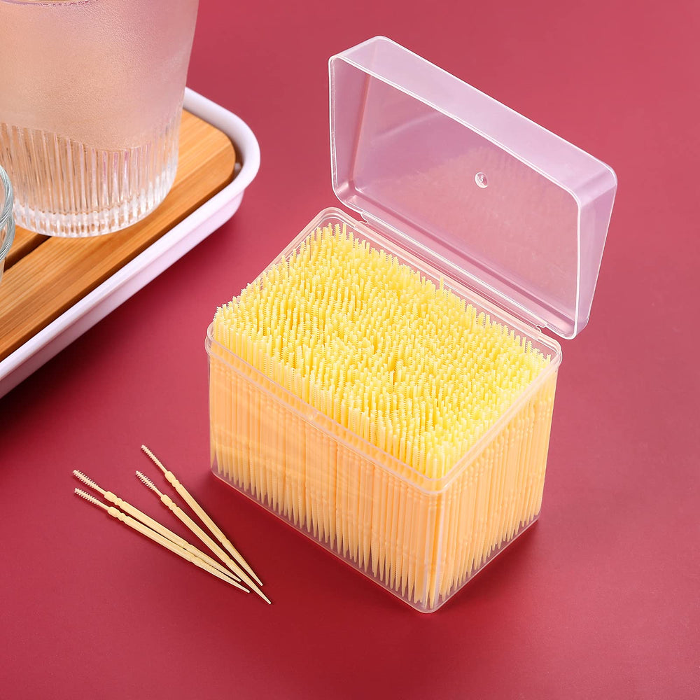 Assorted random color interdental toothpicks