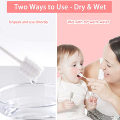 Vacuum-sealed packaging for hygienic single-use tongue cleaners