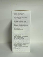 Measuring and pouring potassium bicarbonate powder