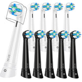 10-pack Oral-B iO compatible brush heads in white, round design