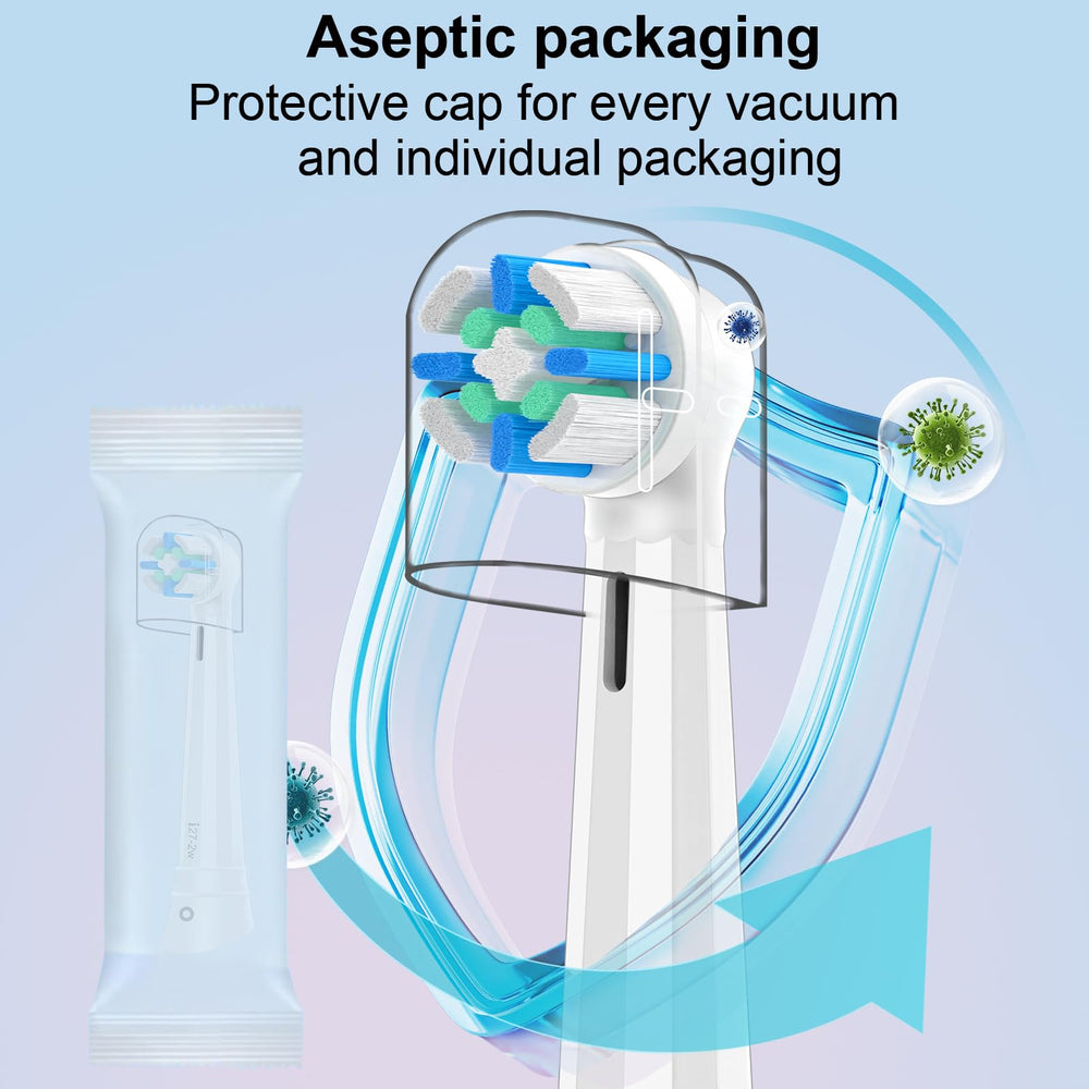 Hygienic, individually sealed replacement heads for Oral-B iO series