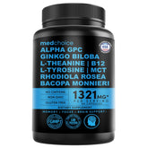 Bottle of 12-in-1 Nootropic Ginkgo Biloba Brain Support with Bioperine