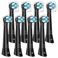 12-pack IO brush heads compatible with Oral-B iO - black, product photo 1