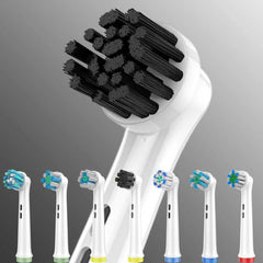 Assorted 12-pack brush heads with color-coded rings for easy family identification