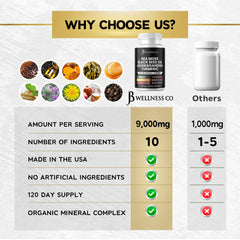 120-count bottle of Sea Moss capsules