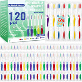 Bulk pack of 120 disposable toothbrushes