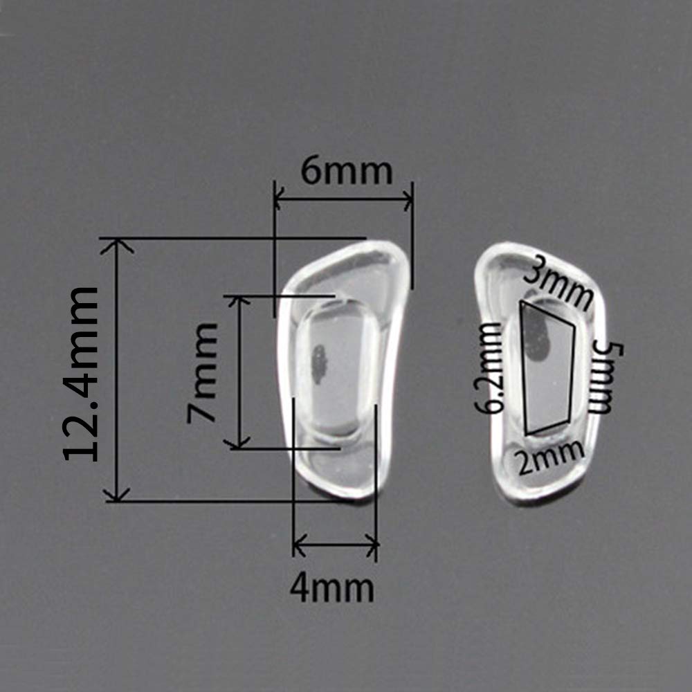 Two nose pads (left and right) for glasses