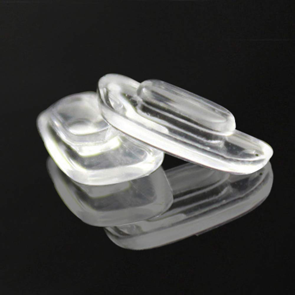 Soft anti-slip silicone material for eyeglasses nose pads