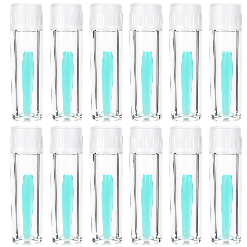 Product image: 12-piece green silicone hard contact lens remover set in bottle