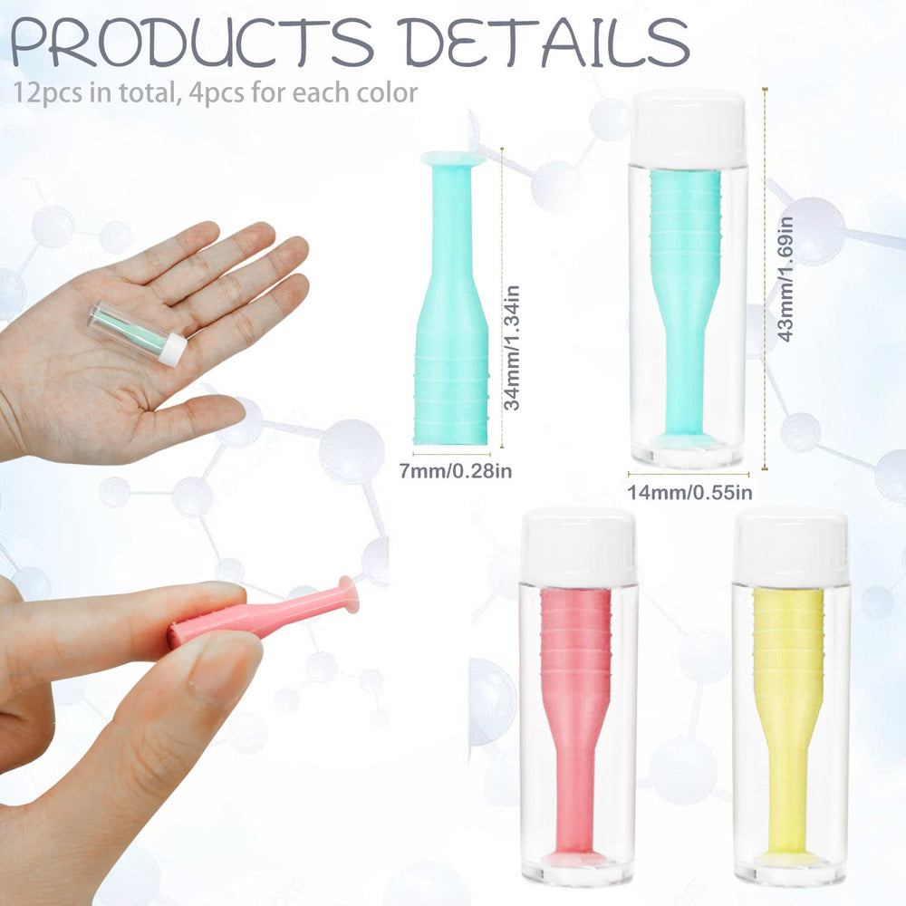 Green 12-piece soft contact lens remover tool