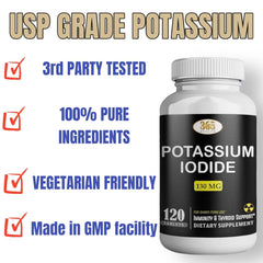 130 mg potassium iodide label on bottle