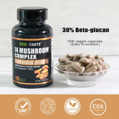 Reishi and Maitake mushroom extracts featured in the blend