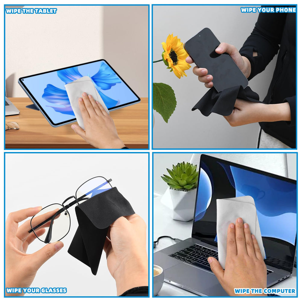 Microfiber wipes for cameras and LCD TVs, color assortment