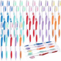 Bulk pack of 150 individually wrapped travel toothbrushes