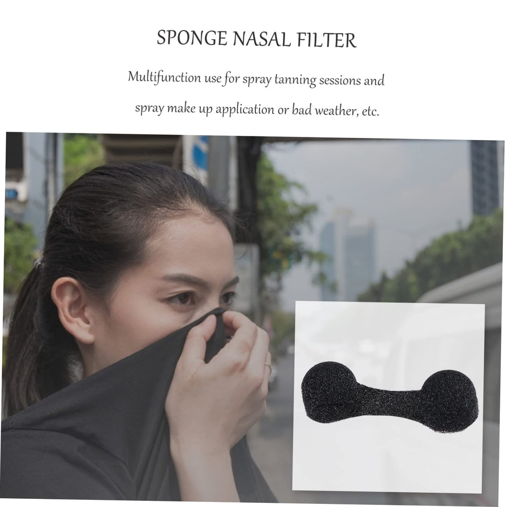 Nose plugs expanding to fit various nostril shapes