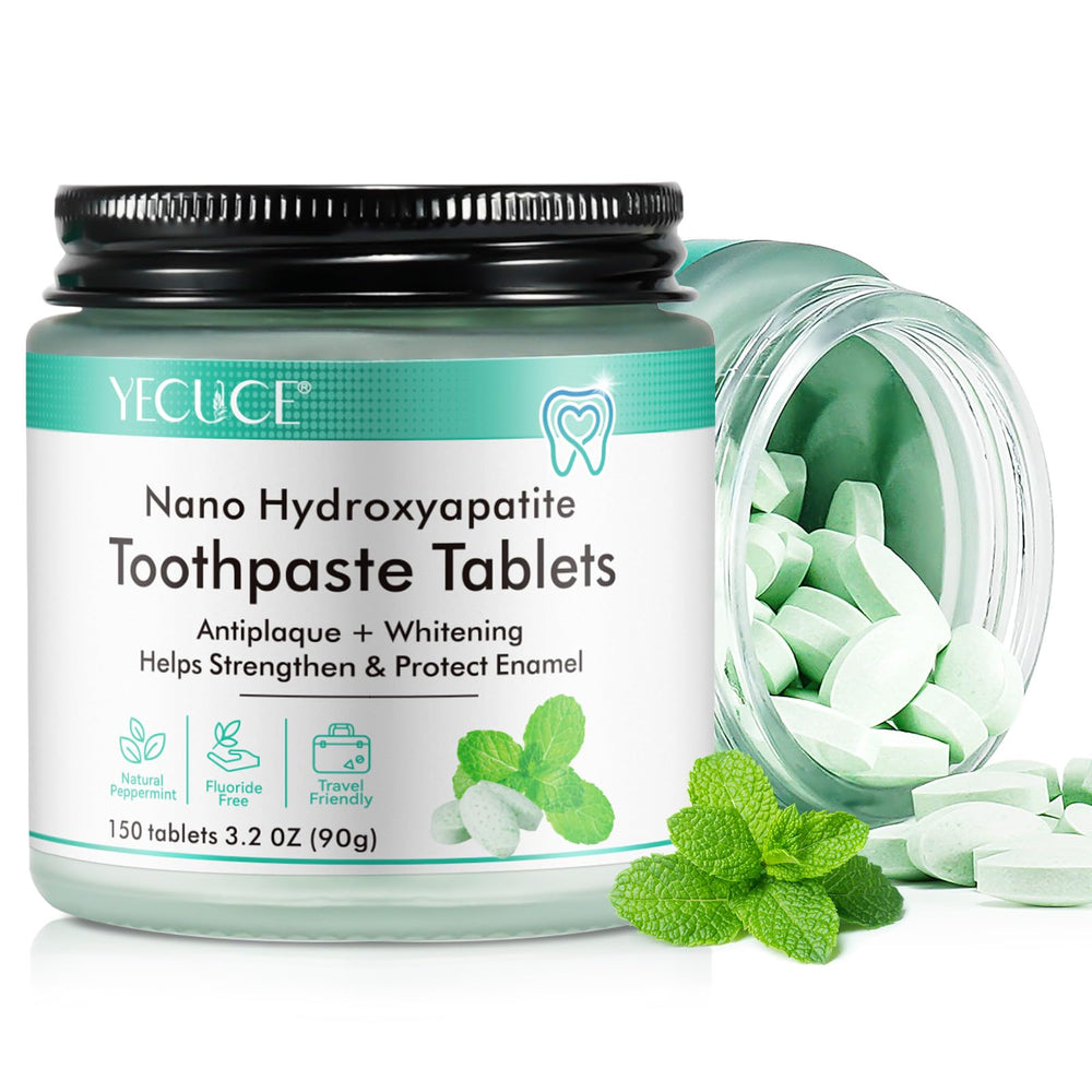 Product packaging for 150 tablets chewable toothpaste tablets