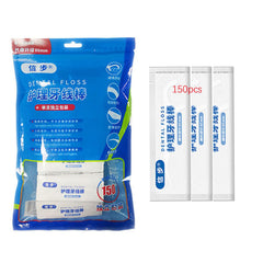 150 individually wrapped dental flossers for hygienic use