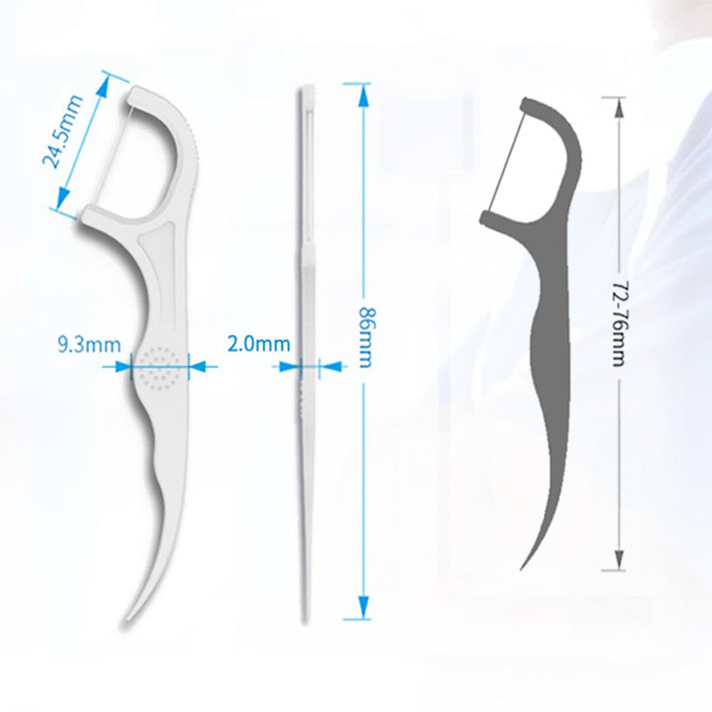 Dental hygiene and gum health with floss picks for adults