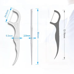 Dental hygiene and gum health with floss picks for adults