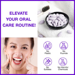 Fluoride-free toothpaste tablets label and ingredients