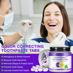 Gums and teeth cleaning with remineralizing tablets