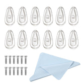 Clear 15mm eyeglasses nose pads six-pair set