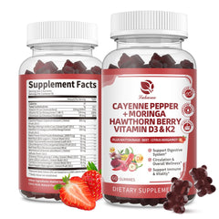 Front view of 16 in 1 Cayenne Pepper Gummies Sugar-Free bottle