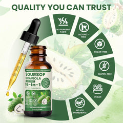 Organic vegan ingredients behind Soursop bitters liquid