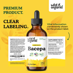 168-day supply bottle of bacopa liquid drops