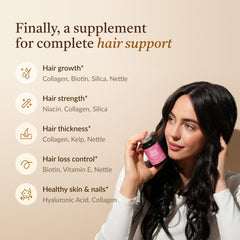 Close-up of 18-in-1 Hair Growth Supplement capsules