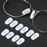 18 pairs of silicone eyeglass nose pad covers in large size, white