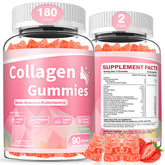 180-count collagen gummies bottle with strawberry flavor
