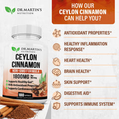 Organic Ceylon Cinnamon capsules with Non-GMO and Gluten Free icons