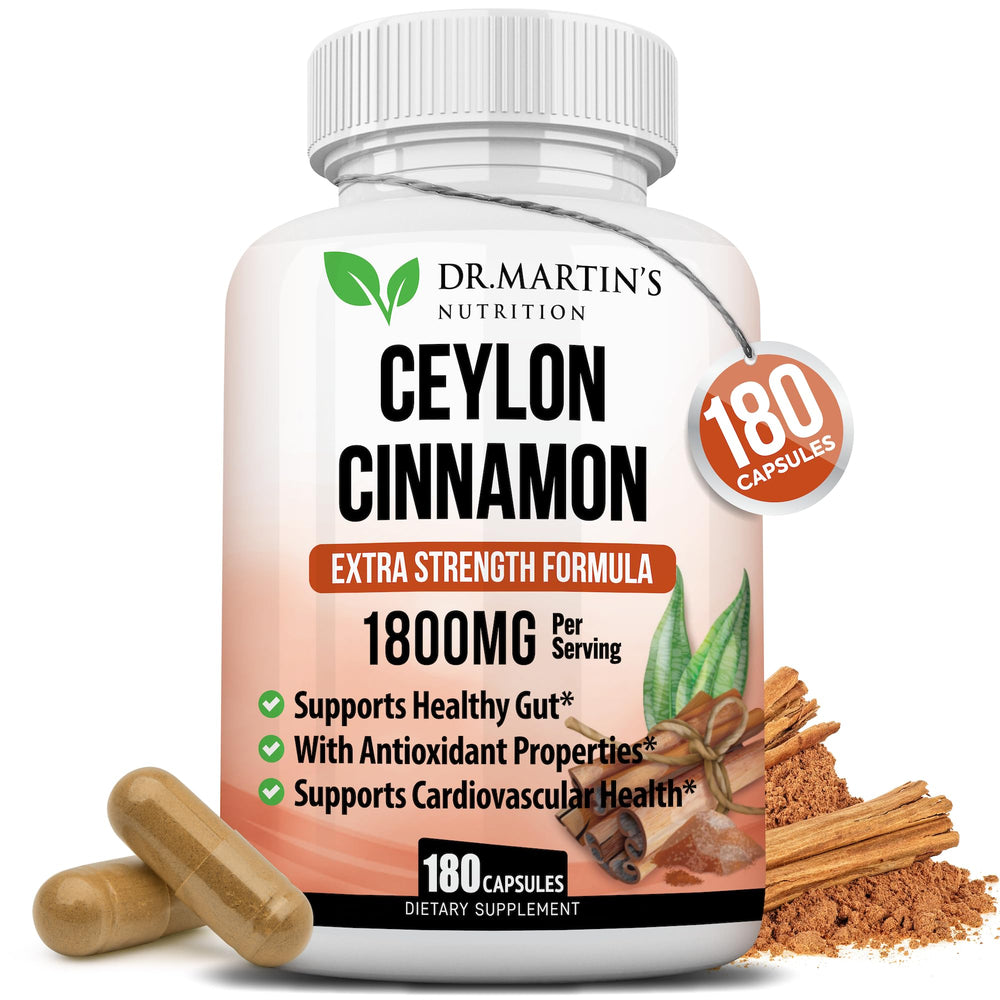 Lifestyle image with cinnamon capsules and healthy living theme