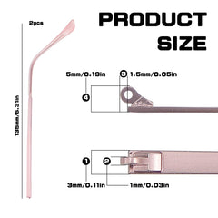 Side view of metal eyewear arm replacement