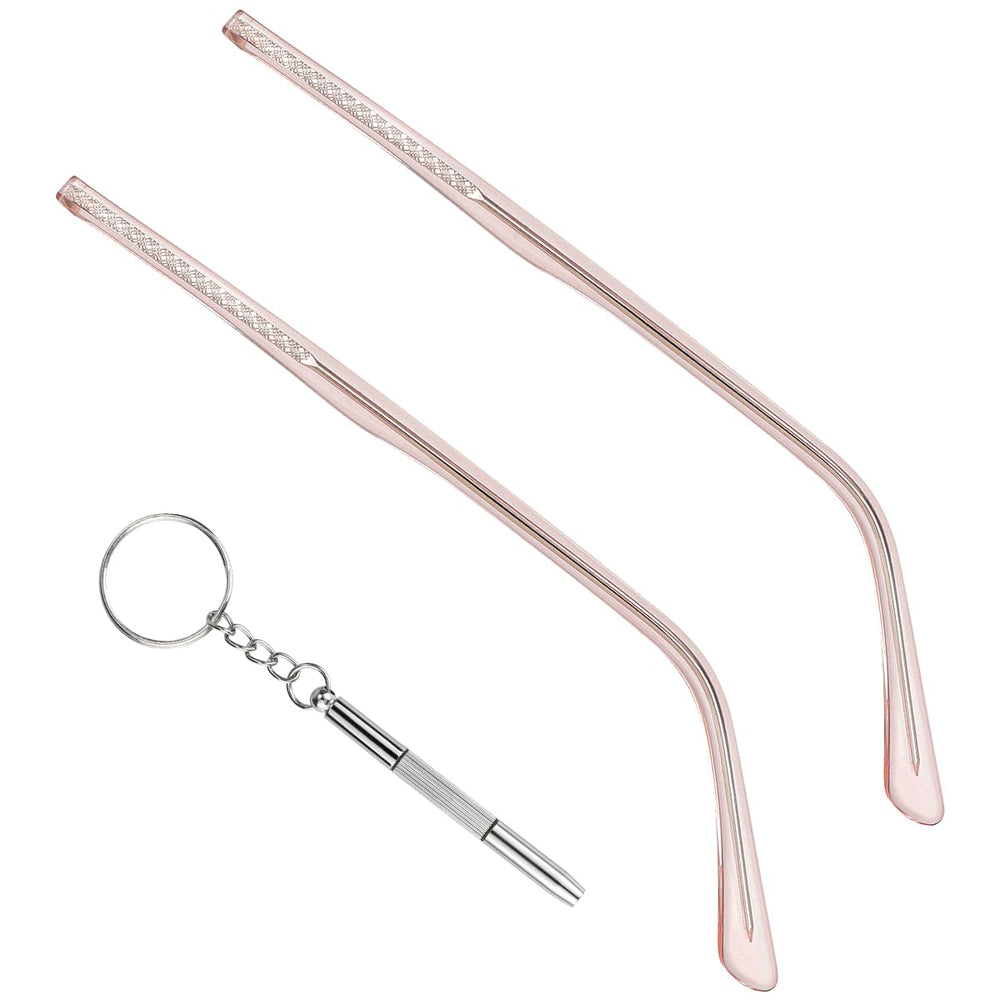 1 pair metal glasses replacement arms in rose gold