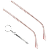 1 pair metal glasses replacement arms in rose gold