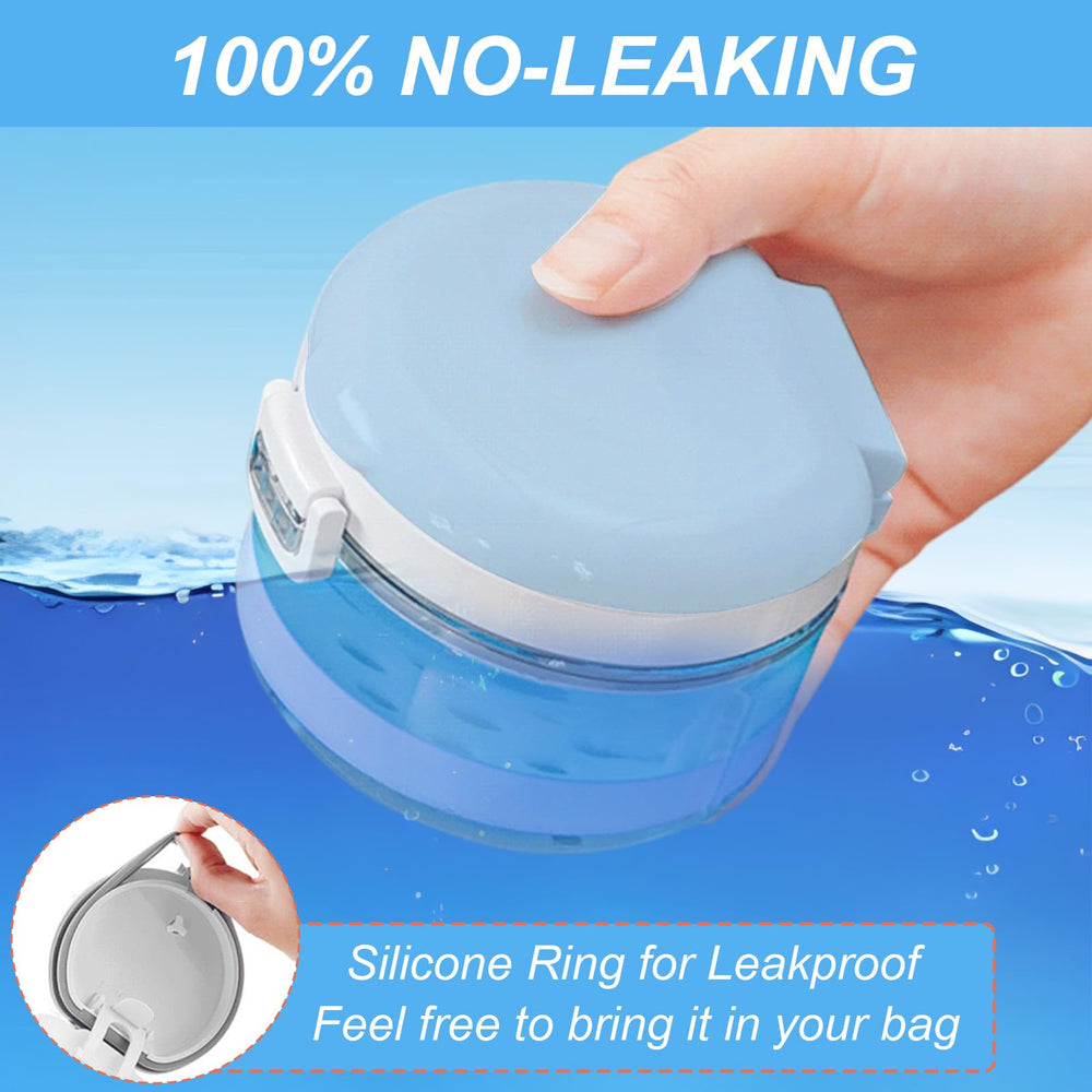 Food-grade BPA-free plastic denture cleaning case