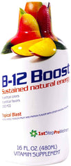 Front view of High Performance Fitness 1st Step Liquid B-12 Tropical Blast 16oz bottle