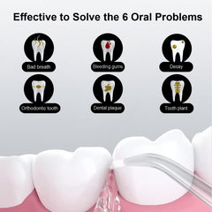 200 ml water tank and cleaning modes of the 2-1 Oral Clean Kit