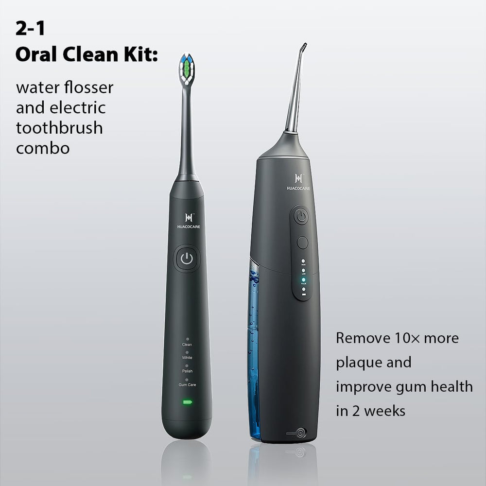 Close-up of water flosser from the 2-1 Oral Clean Kit